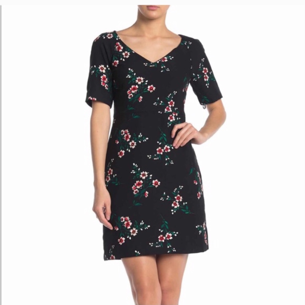 Draper James Black Floral Dress